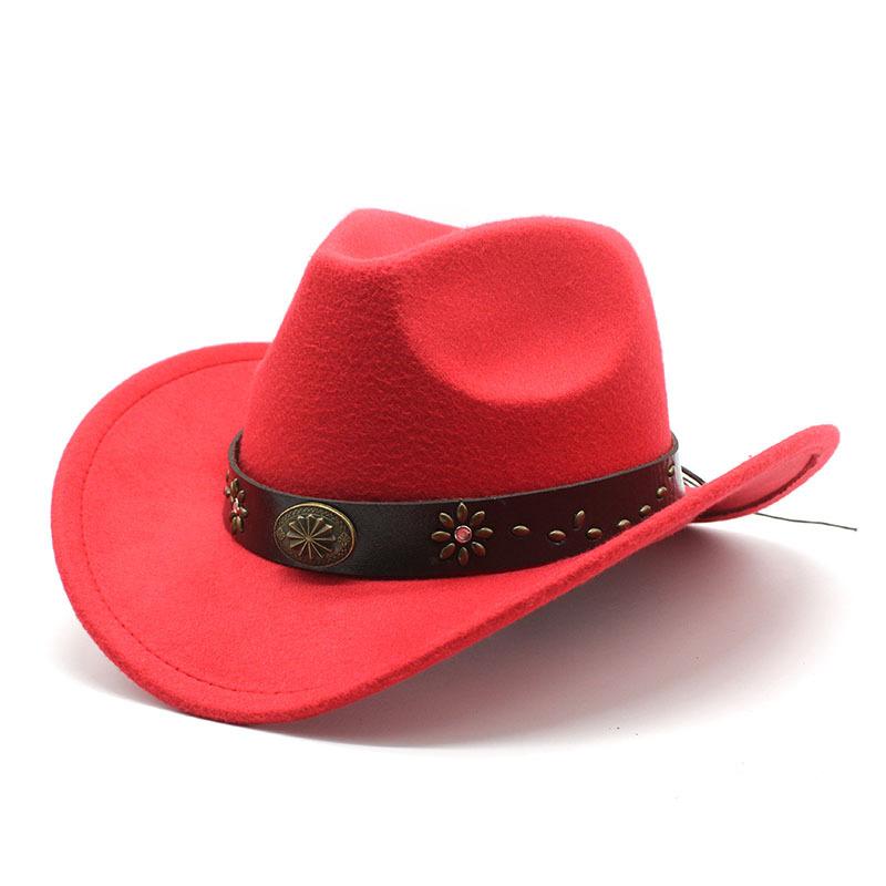 Ковбойская шляпа в стиле вестерн, мужская тибетская шляпа-цилиндр, фетровая шляпа, этническая женская шляпа