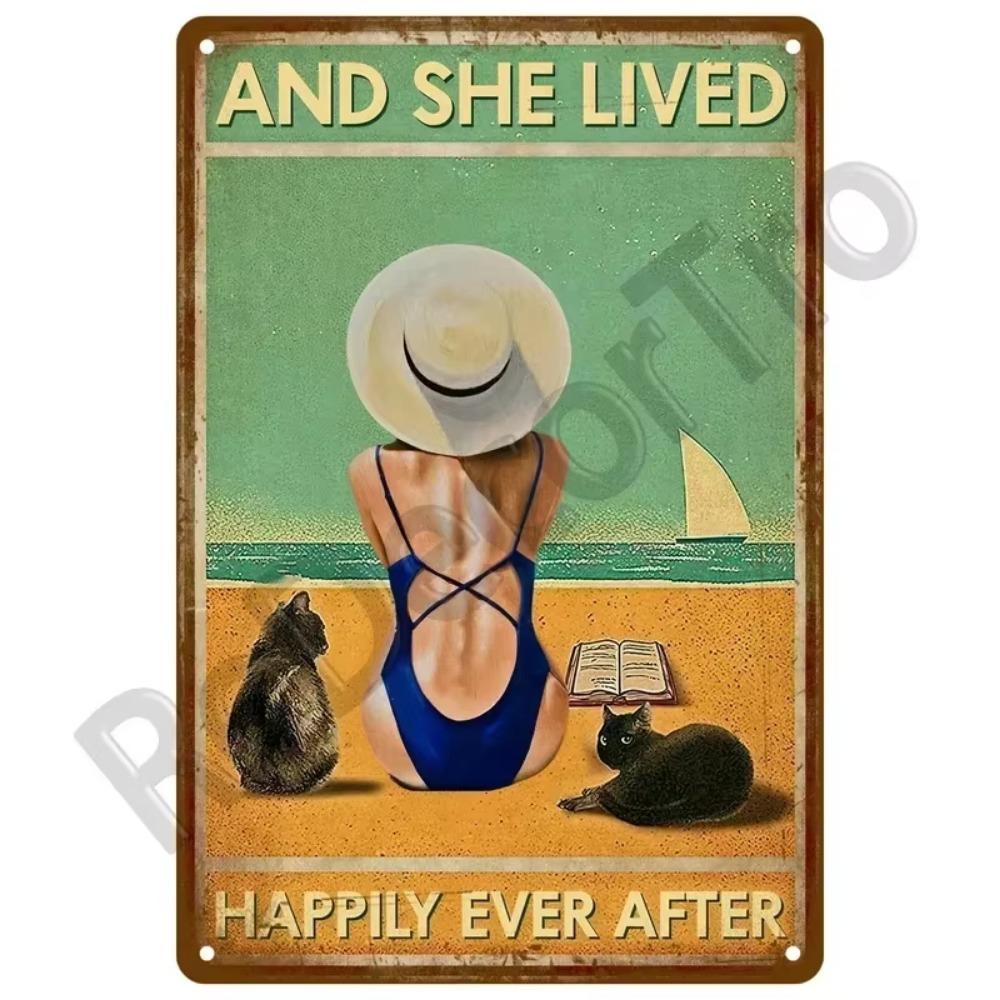 1PC Transform Your Space This Summer: 1PC Exquisite Vintage Metal Plaque, Perfect for Coastal Decor In Homes, Beach Bars & More