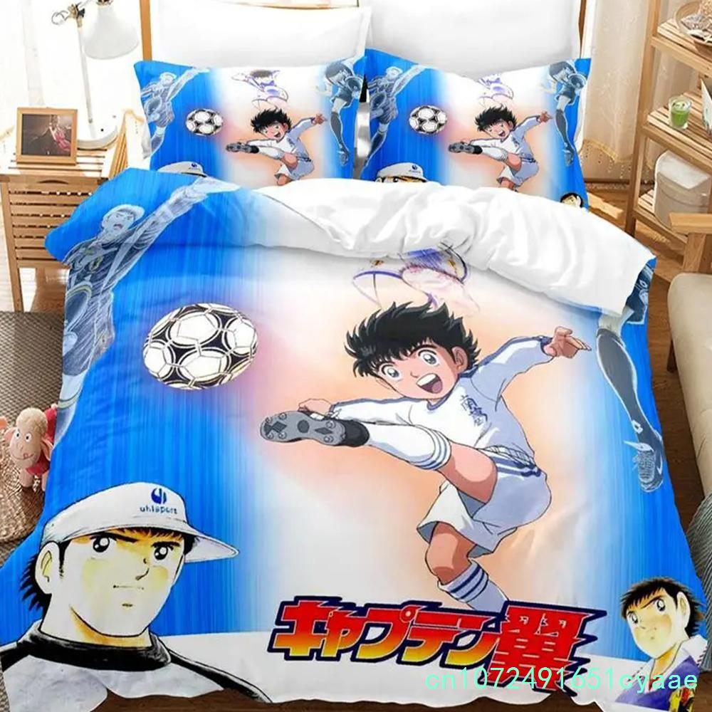 3D Печать Новый Комплект Постельного Белья Captain Tsubasa Мягкое Покрывало-Одеяло С 1/2 Наволочками Для Детей Взрослых Микрофибра Покрытие Одеяла