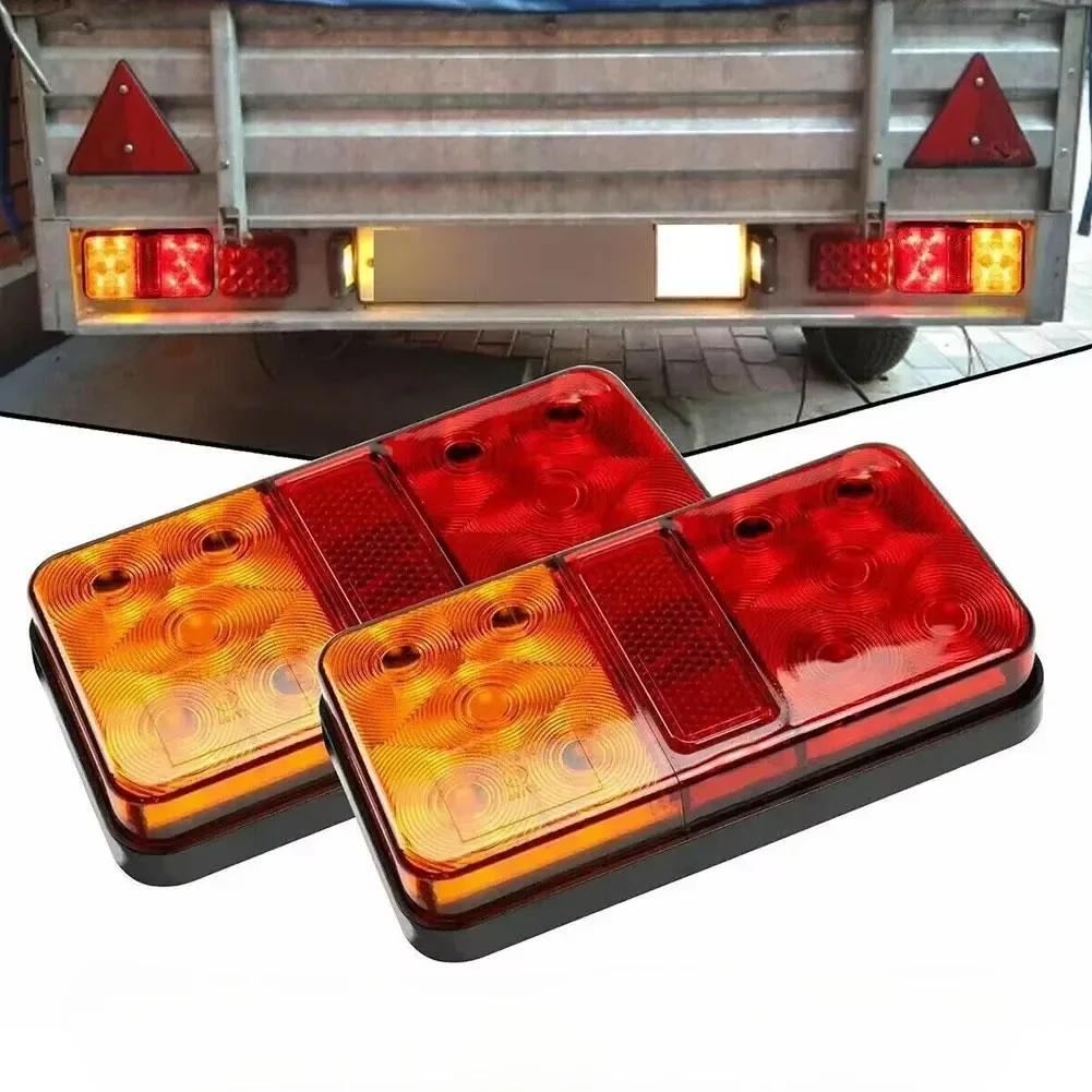 12V 24V 1/2PCS LED Tail Light Taillight Turn Signal Indicator Stop Lamp Rear Brake Light for Car Truck Trailer Caravan