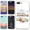 Чехлы для Xiaomi Mi A1 A2 A3 5X 6X 8 9 9t Lite SE Pro Mi Max Mix 1 2 3 2S Never Stop Dreaming Life quotes