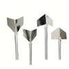4 Pcs Corner Scraper Cleaning Stucco Stainless Steel Metal Handle Angle Puller Drywall