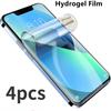 4 шт. гидрогелевая пленка для iPhone 15 14 13 12 11 Pro XS Max мини-защитная пленка для экрана iPhone 8 7 Plus X XR XS Max SE 2020 2022 пленка