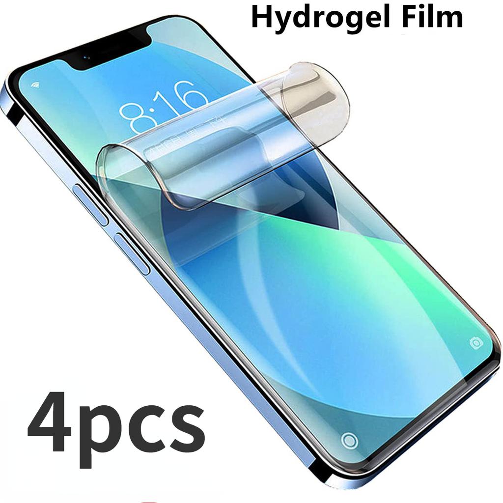 4 шт. гидрогелевая пленка для iPhone 15 14 13 12 11 Pro XS Max мини-защитная пленка для экрана iPhone 8 7 Plus X XR XS Max SE 2020 2022 пленка