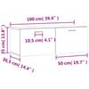 Wall Cabinet Gray Sonoma 100 x 36.5 x 35 cm Particleboard