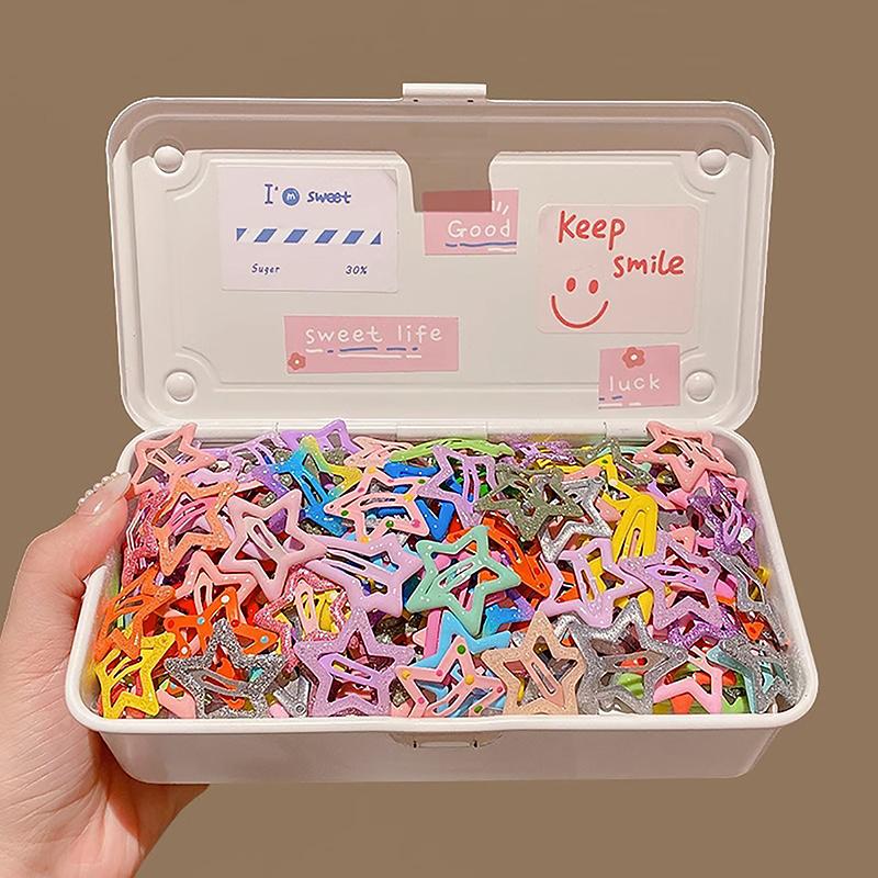 3/10 шт. Y2K шпильки-невидимки для девочек, цветные звездочки, металлические заколки-кнопки, детские корейские шпильки Bb, головные уборы, аксессуары для волос