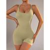 Backless One Piece Peach Butt Sports Stretch High Waisted Hip Lifting Fitness Jumpsuit