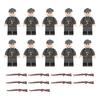 Yousheng 10 шт. Мини-фигурки солдат Второй мировой войны, набор моделей, военные конструкторы с оружием, подарок на Рождество, День рождения, Пасху