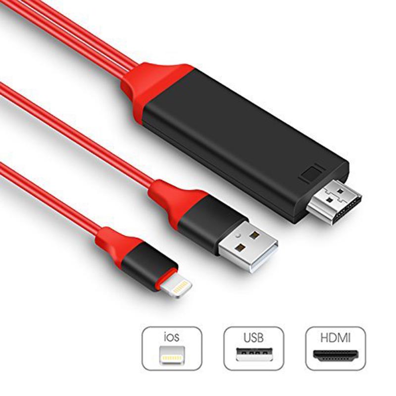 Кабель Lightning на HDMI 1080P Цифровой AV-адаптер Lightning на HDMI для