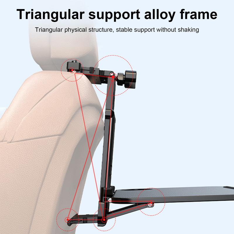 Автомобильный поднос для еды на заднее сиденье, высота автомобильного стола, поднос для ноутбука на переднее пассажирское сиденье с держателем для телефона, автомобильный столик на заднее сиденье