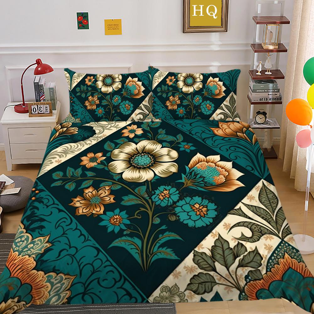 3D Роскошный женский пододеяльник с цветочным принтом, комплект королевского размера для спальни, декор из полиэстера, домашнее постельное белье