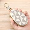 Key Ring PU Car Key Storage Bag Zipper Closure Key Holder Solid Color Compact Coin Purse  Car