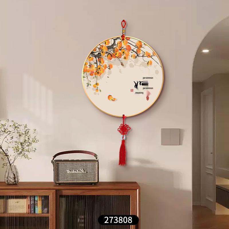 Хурма Руи Китайский Узел Настенное Искусство - Круглая Декоративная Картина для Гостиной