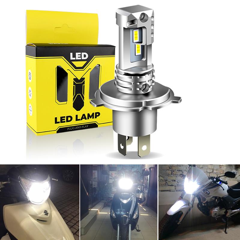 1Pcs  H4 LED 9003 HS1 P43T LED Motorcycle Headlight H4 hi/low Bulb Motor Headlamp for BMW Yamaha Ktm Exc Harley Touring Suzuki