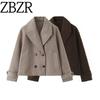 Для Новой Осенней Женской Одежды 2025 Мода Ветер Французский Стиль Дизайн Двубортное Короткое Пальто Верхняя Одежда 3046297