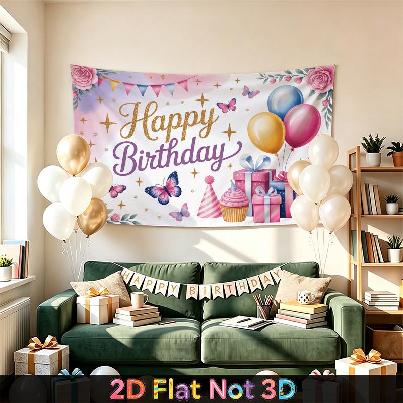 1pc Floral Party Backdrop - Room Wall Decor