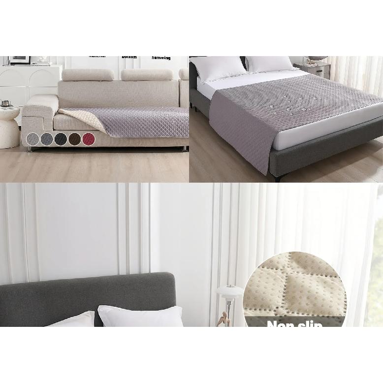 Small Check Pet Mattress,Washable PU Foam Dog Mat,Non-Slip Furniture Protector,Soft Bed Cover for Cats Dogs
