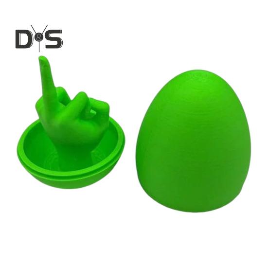 Пасхальное яйцо, розыгрыш со средним пальцем, подарок для взрослых, забавный 3D-печатный грубый розыгрыш с яйцом, веселый сюрприз, наполнитель пасхальной корзины
