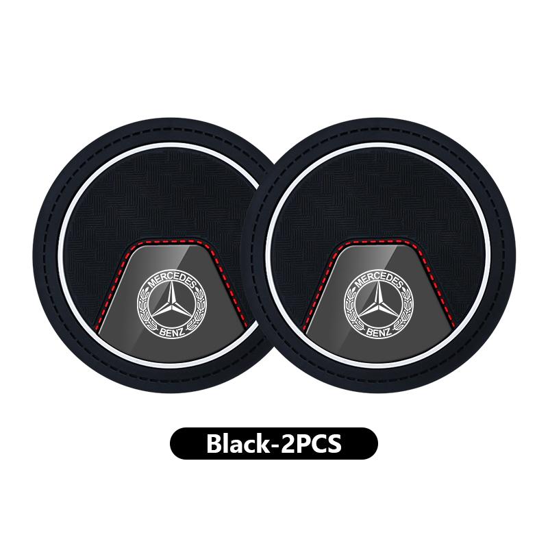 AABIA1 For Benz Car Coaster Anti Slip Mat Accessorie Auto Water Bottle Cup Holder Pad AMG W213 W124 W108 W126 Exclusive W204 W222 W205
