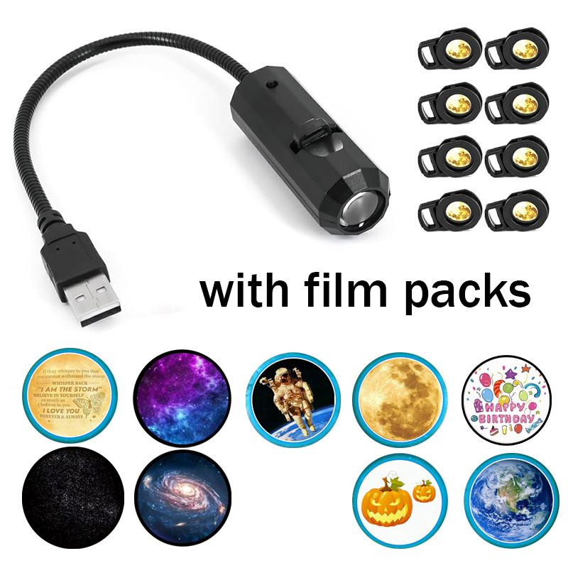 Новейший мини USB лунный свет проектор светодиодный глобус звезда галактика лампа ночное освещение для домашнего освещения атмосфера комнаты декор настенный подарок