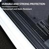 Gloss Black Vinyl Wrap Tape Roll, Self-Adhesive Black Out Chrome Delete Tape With Tool Kit Air Release Adhesive Detailing Wrap DIY Car Door Sill