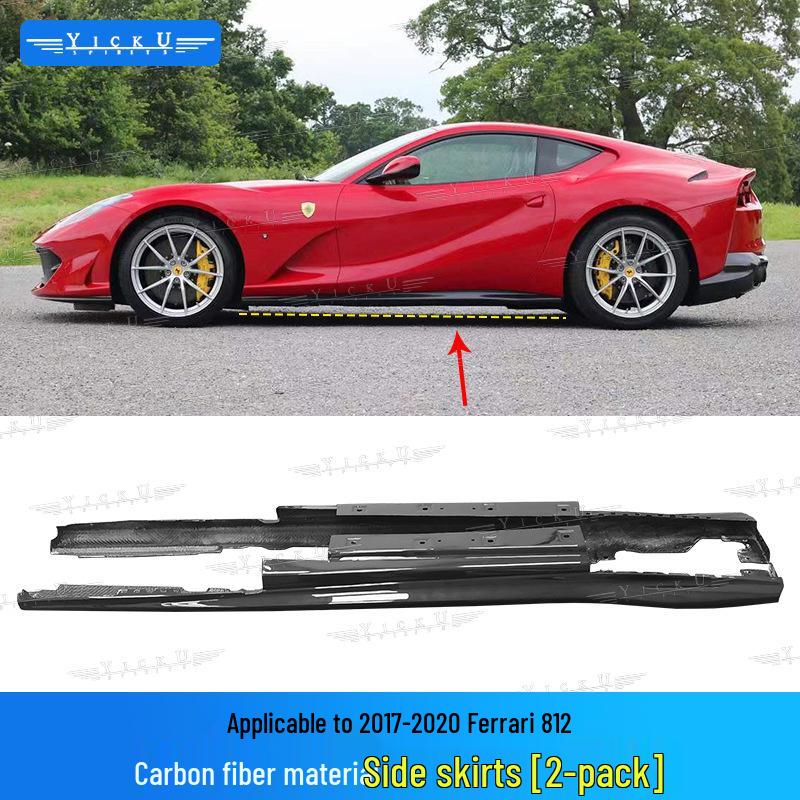 Комплект карбонового обвеса для Ferrari 812: Передний/Задний сплиттер, Углы бампера, Задний диффузор, Моторный отсек, Салон