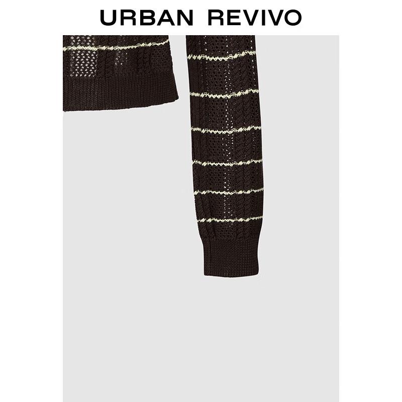 UR Women's Casual Cropped Color Block Knit Cardigan