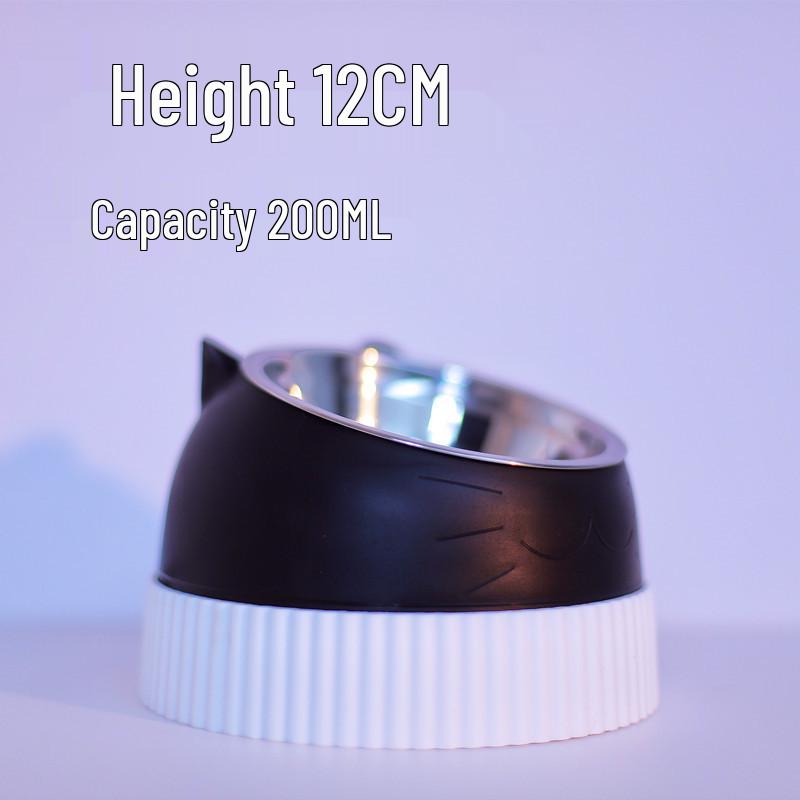 Приподнятые миски для питомцев из нержавеющей стали и керамики - Конструкция против опрокидывания для кошек и собак, Защищает шейные позвонки, Набор с двойной миской