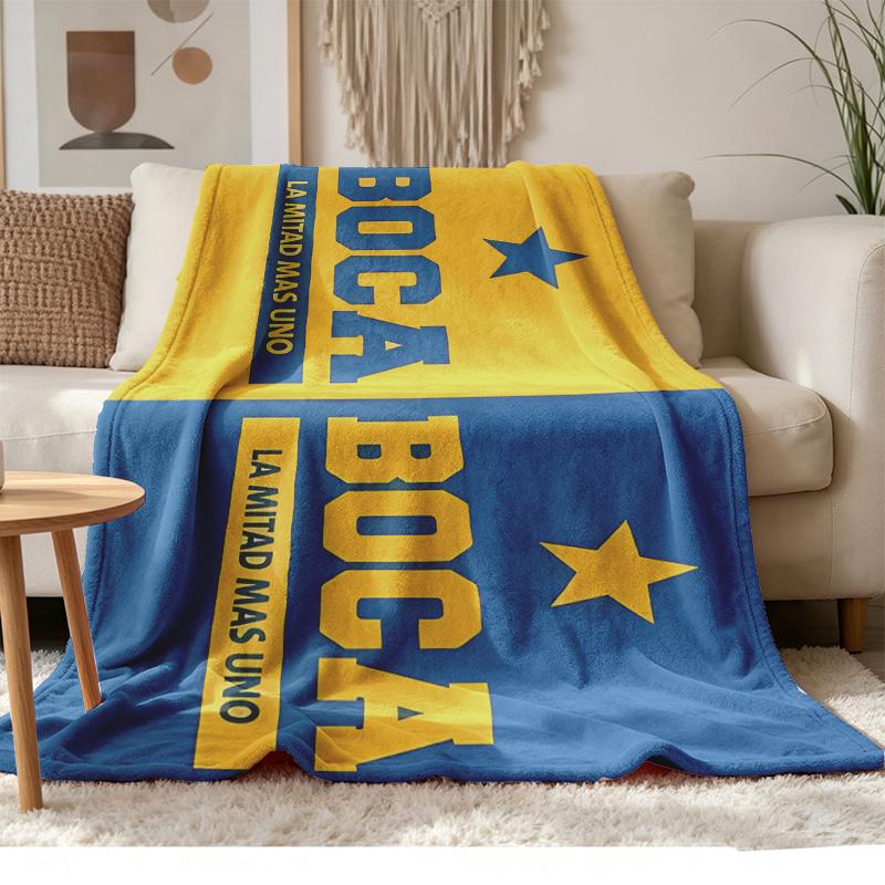 Boca Juniors Soft and comfortable flannel Suitable for sofas living rooms outdoor camping travel and also makes a great anniversary gif