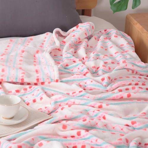 Gemarwel Blanket, Shoulder Throw Blanket, Air Conditioning Protection, Washable, Microfiber, Soft and Warm, Flannel, Stylish, Nordic Style, Fluffy, Pi