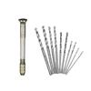 Pin Drill Bit Precision Hand Quiet Hand Micro Hole Drilling Precision DIY Micro Mini Twist Drill Bit Set Vise, 10-Piece Set, Sharp, Small, Drill,
