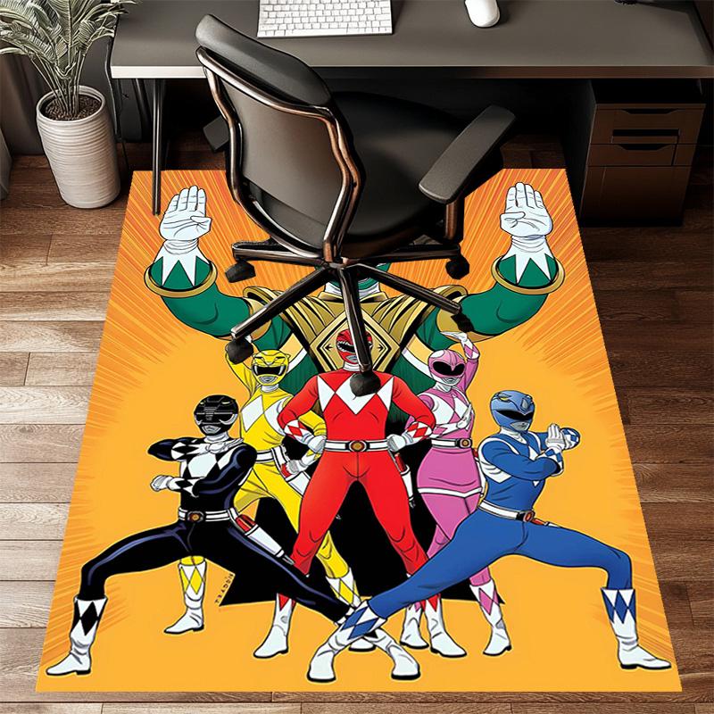 1pc Mighty Morphin Power Rangers2 Design Printed Area Rug Carpet for Bedroom Living Room Home Decor Rugs Mat Non Slip Mat Rug for Bedside