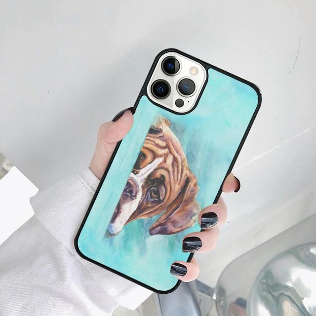 Чехол для телефона с изображением собаки Боксер Для для iPhone 17 Air 16 15 14 SE 2020 11 12 13 Pro MAX Plus