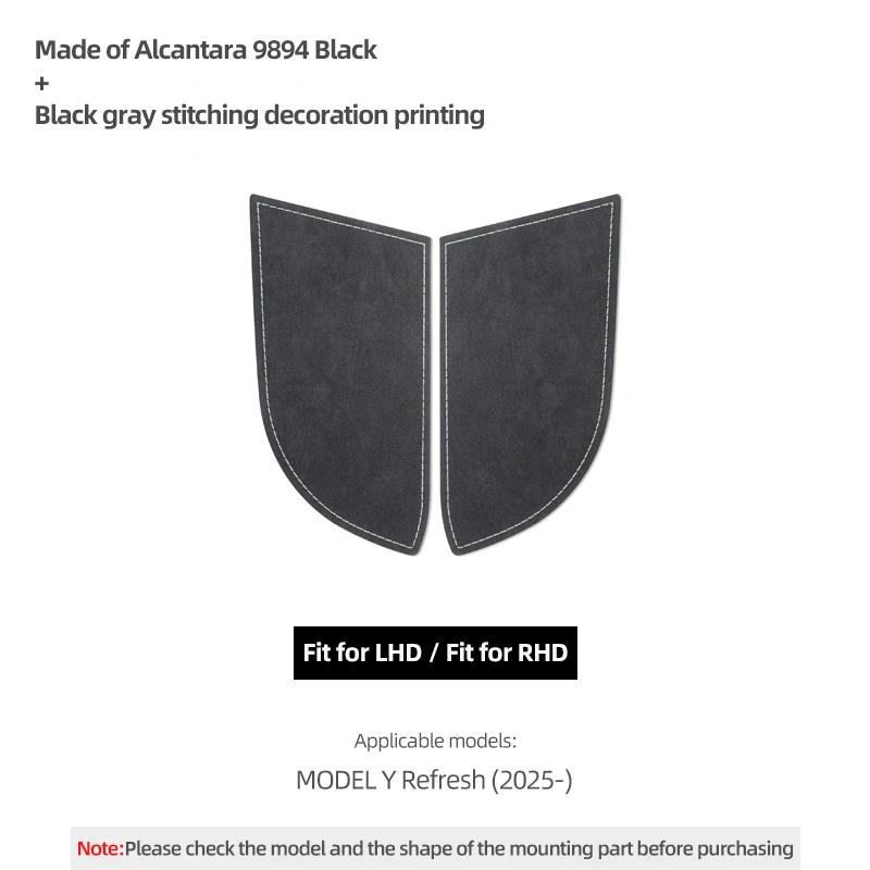 Betterhumz For Tesla Model Y Juniper Model 3 Highland Made of Alcantara Door Pillar Anti-collision Trim Sticker Car Accessories