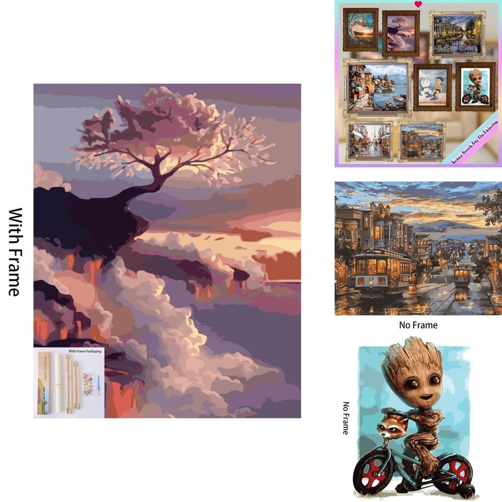 Изысканный набор для рисования по номерам своими руками для детей и взрослых с экологически чистыми акриловыми красками