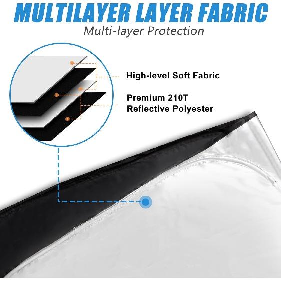 Солнцезащитная шторка на лобовое стекло, совместимая с аксессуарами Lexus RX 2023 2024 — двухслойная складная передняя солнцезащитная козырек 210T