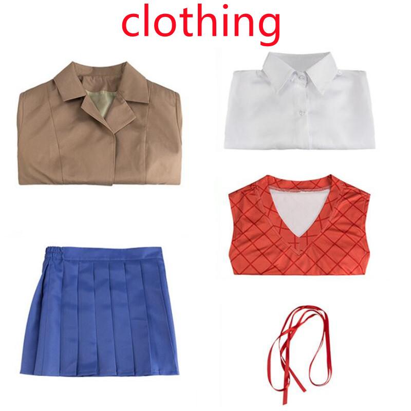 Игра Doki Doki Литературный клуб Моника Косплей Sayori Юрий Нацуки Косплей Костюм Парик Комплект Школьная форма Девушки Женские костюмы