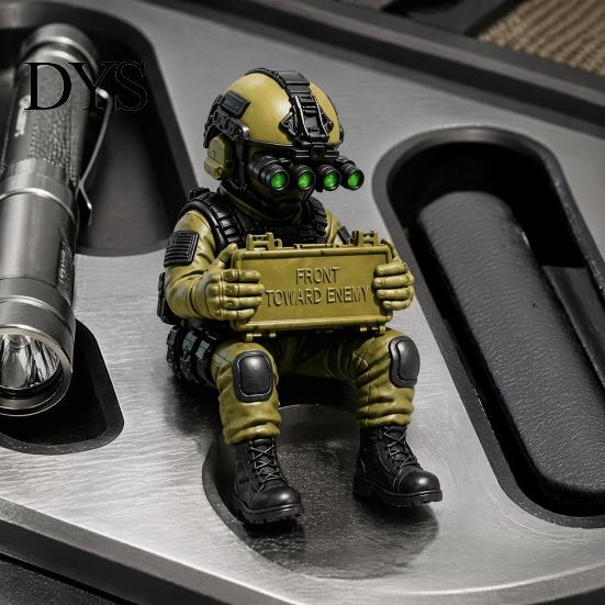 Special Forces Model Kits Tactical Soldier Desk Figurine, 3D Printed Hyper-Realistic Mini Military Decor, Modern Action Figures Front Toward