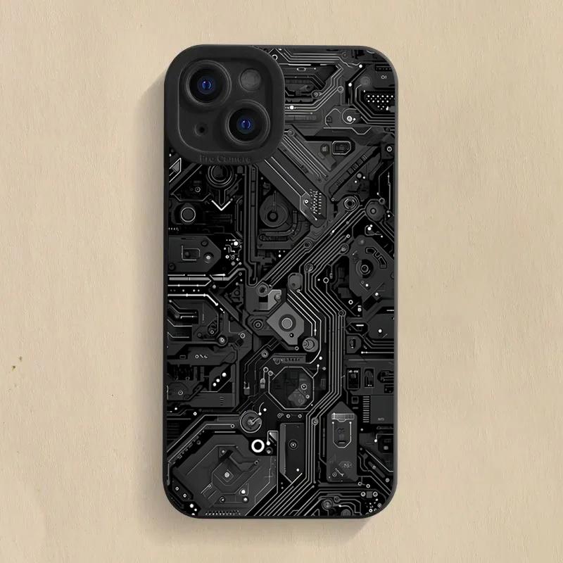 Креативный чехол для телефона с рисунком печатной платы для Xiaomi Redmi Note 14 13 12 11 Pro Plus 5G 12S 11S 10S Redmi 13C 12C Силиконовая крышка