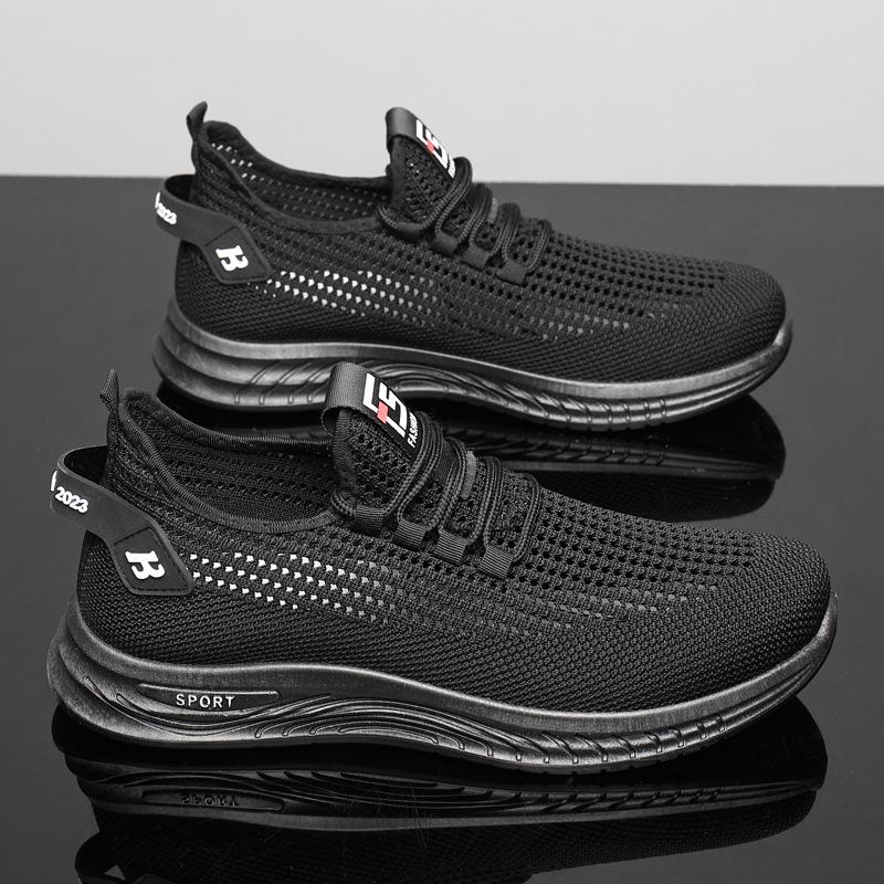 New Fly-woven Casual Shoes Men's Trend Versatile Fashion Sports Shoes Lightweight Running Shoes