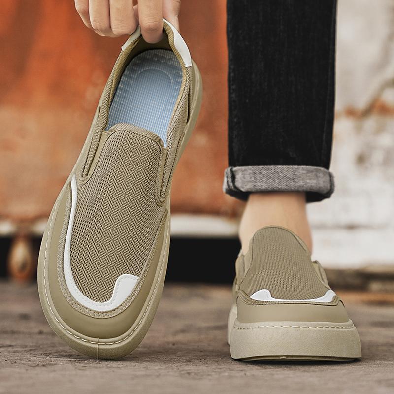 Summer New Men's Mesh Shoes, Lightweight and Breathable, Perfect for Lounging. Anti-slip and Durable Casual Loafers.