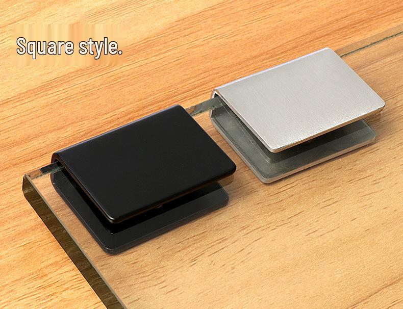 Полукруглый квадратный зажим для стекла из нержавеющей стали, кронштейн для полки