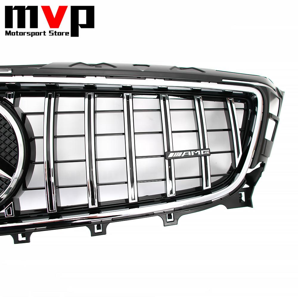 TXVBT1 Hot 2026 New For Benz Chrome GTR Style Upper Grille With Silver OE Style Badge Star Emblem Logo For Mercedes Benz CLS-Class W218