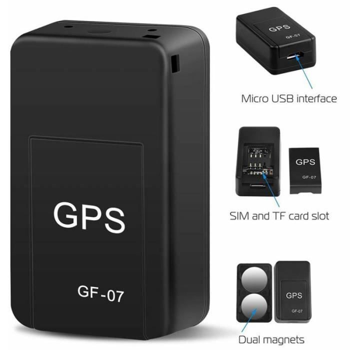 1pc GF-07 - Mini localisateur GPS de voiture, GF 07, support magnétique puissant, positionneur de Message SIM