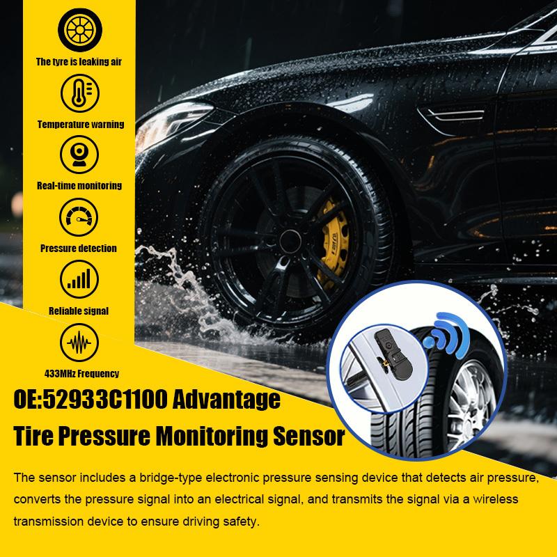1/4PCS 433MHZ Tire Pressure Monitor System TPMS Fit For Hyundai Sonata I20 Tucson KIA Replacement For 52933C1100 52933-C1100