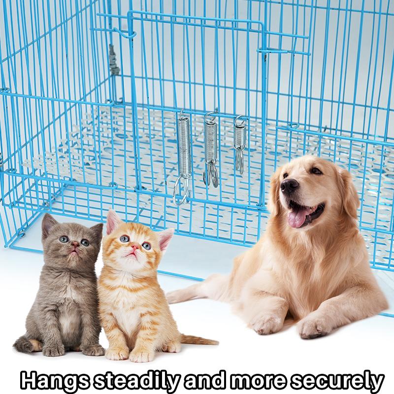 4/8Pcs Multipurpose Spring Animal Cage Latches Lock Spring Rabbit Cage Door Tension Spring With Hook For Fixing All Pet Cages