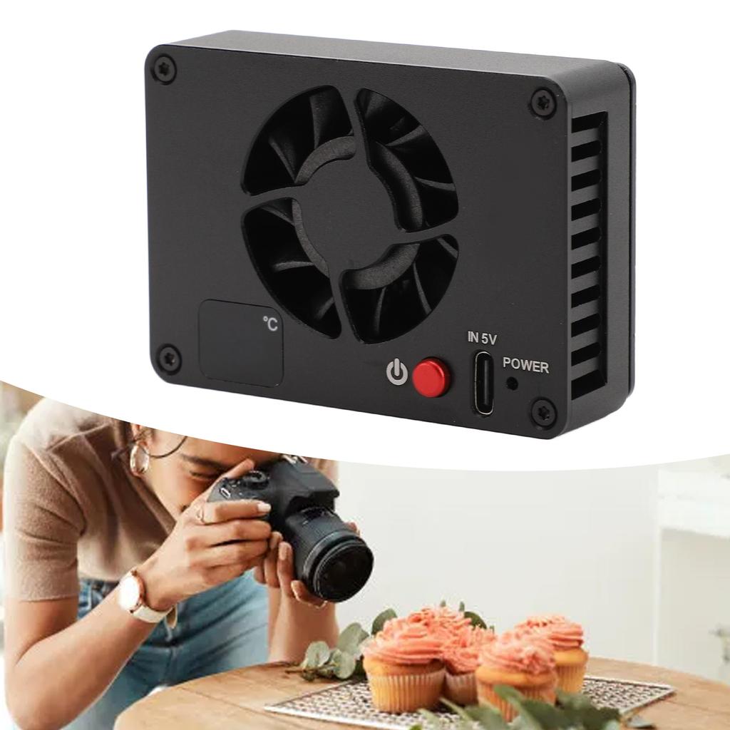 Camera Cooling Fan with Temperature Display Unisex Semi Conductor Quiet Camera Cooling System for A7