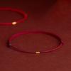 Handmade Gold Color Beads Red Rope Good Lucky Bangles Adjustable Charm Bracelets For Women Men Lovers' Gift