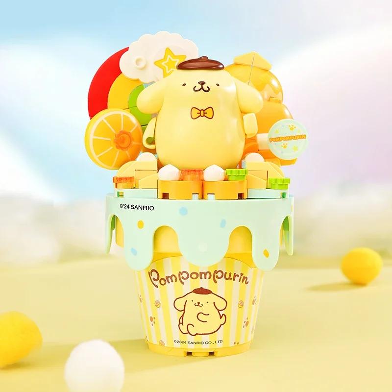 Keeppley Sanrio Строительные блоки Мороженое Хелло Китти Куроми Почакко Синнаморолл Модель из кубиков Мини-фигурка из кубиков Детские игрушки