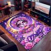 1PC Custom Name Day Dead Art Theme Floor Mat Ideal for Living Room, Game Rooms, Office, Bedroom,Floor Mat Playful Design